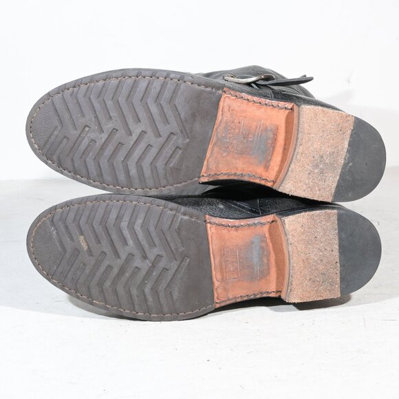 Frye Veronica Slouch Tall Moto Boots in Black Distressed - 8.5 - Picture 7 of 7